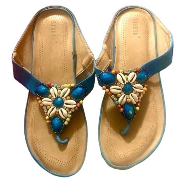 Gorgeous Jeweled Rhinestone Summer Flip Flop - 11 - Picture 1 of 3